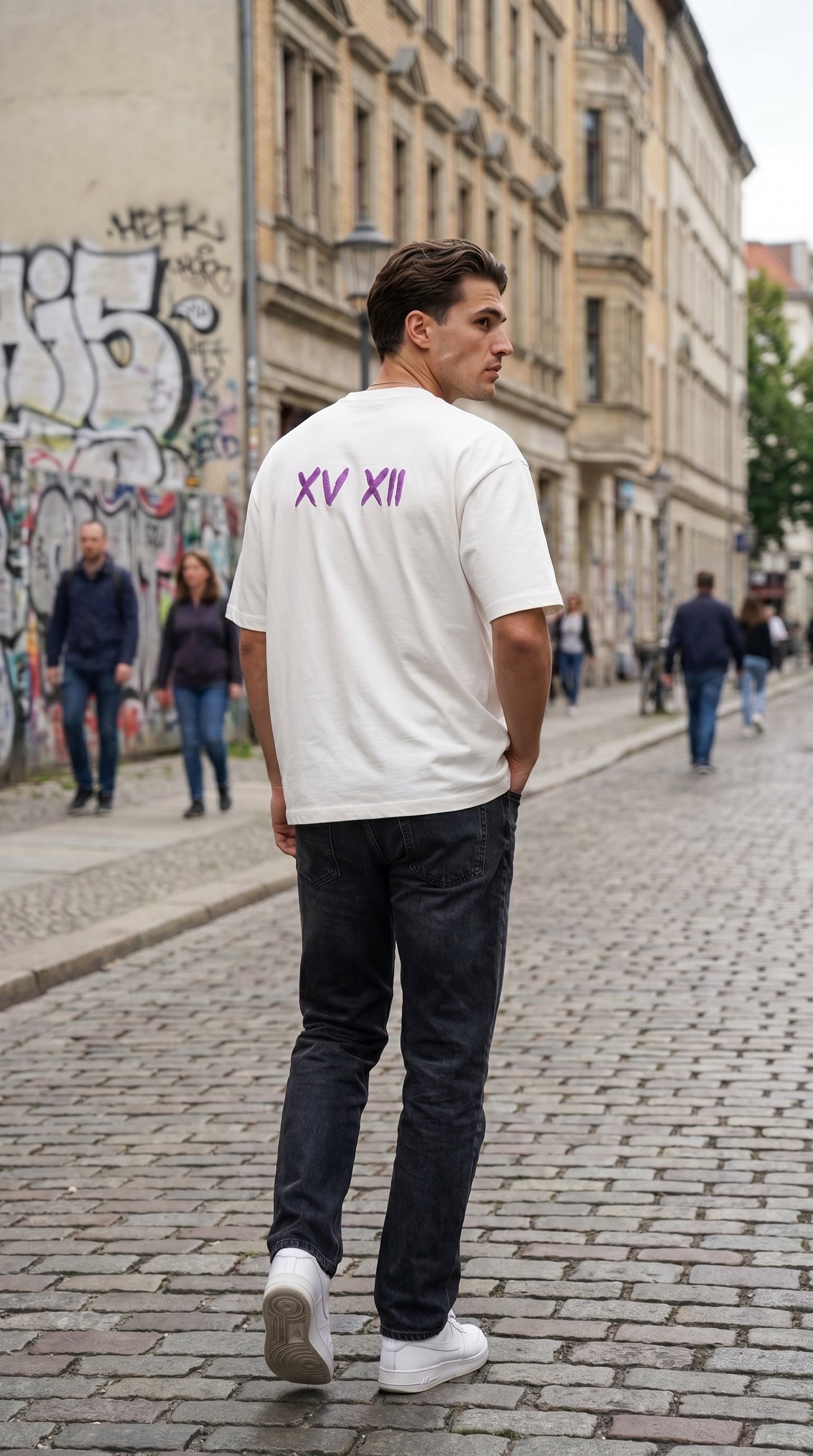 MARE Tee White-Purple Tufting