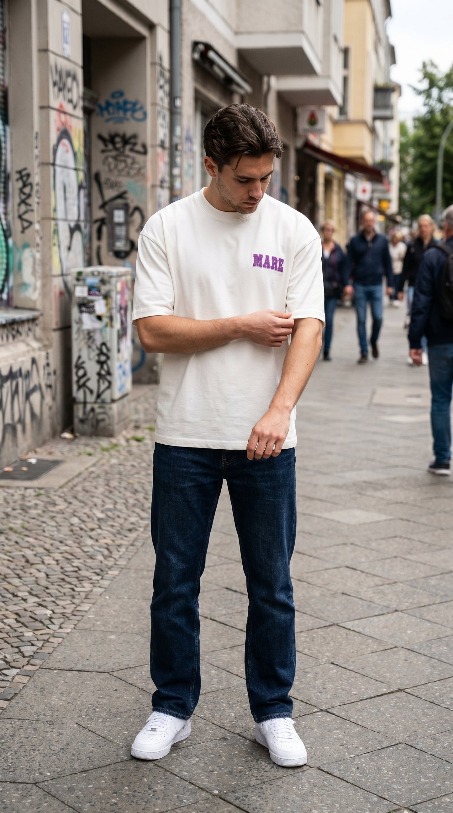 MARE Tee White-Purple Tufting